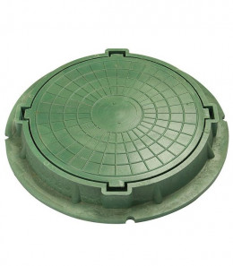 Люк полимерно-композитн. РПП легкие 460/60 мм 1.5т (зеленый) круглый