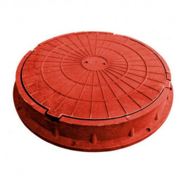 Люк полимерно-композитн. РПП легкие 460/60 мм 1.5т (красный) круглый