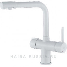 HB70088-8 Смеситель однорыч д/кухни с подкл. фильтра, гайка, белый /HAIBA/